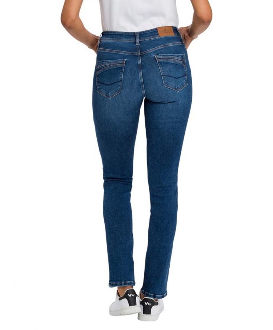 Damen Cross Slim Fit | Cross Jeans Slim Fit Anya Aus Blauem Organic Cotton