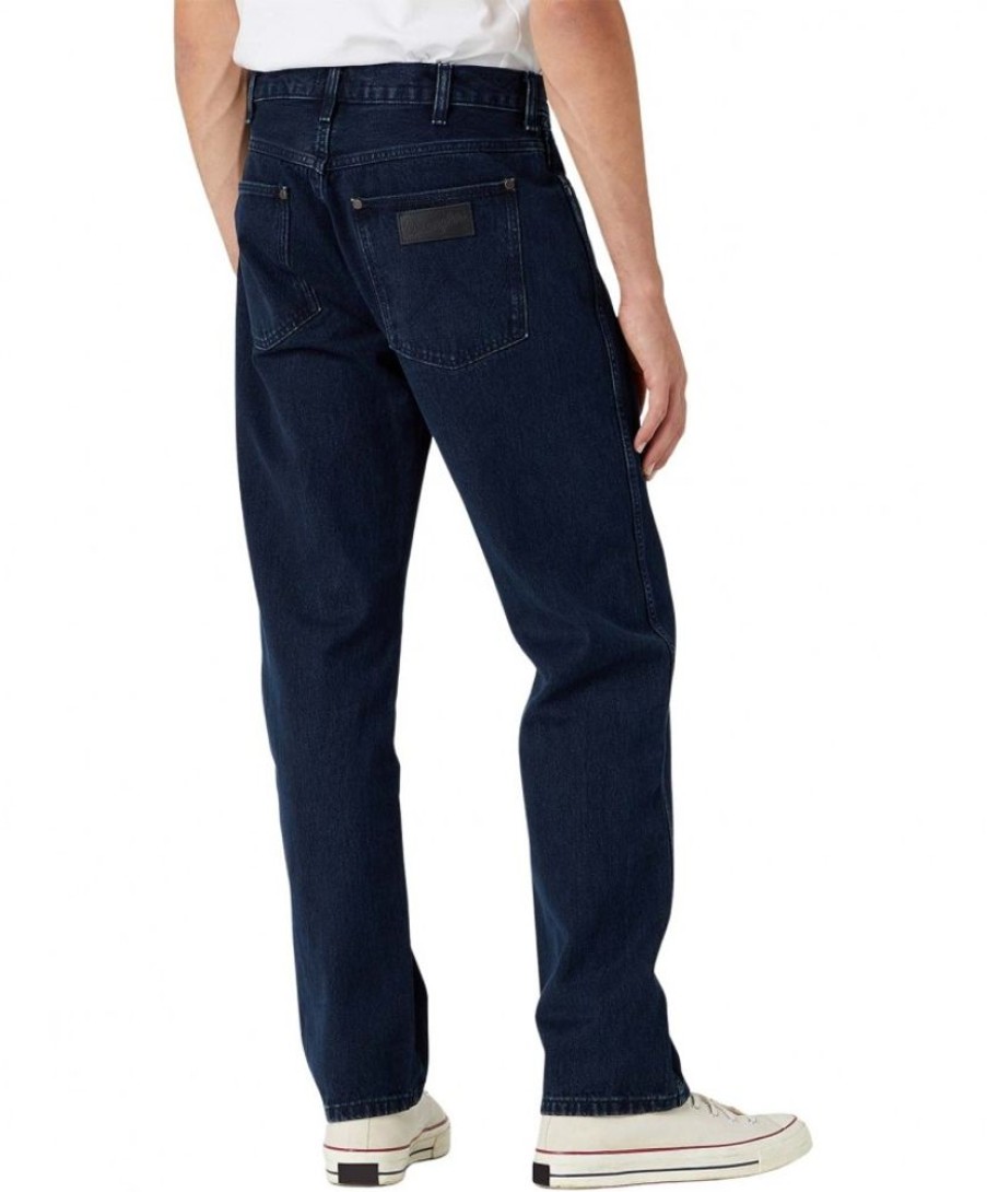 Herren Wrangler Straight Leg | Wrangler Frontier Jeans Straight Fit In Blue Black