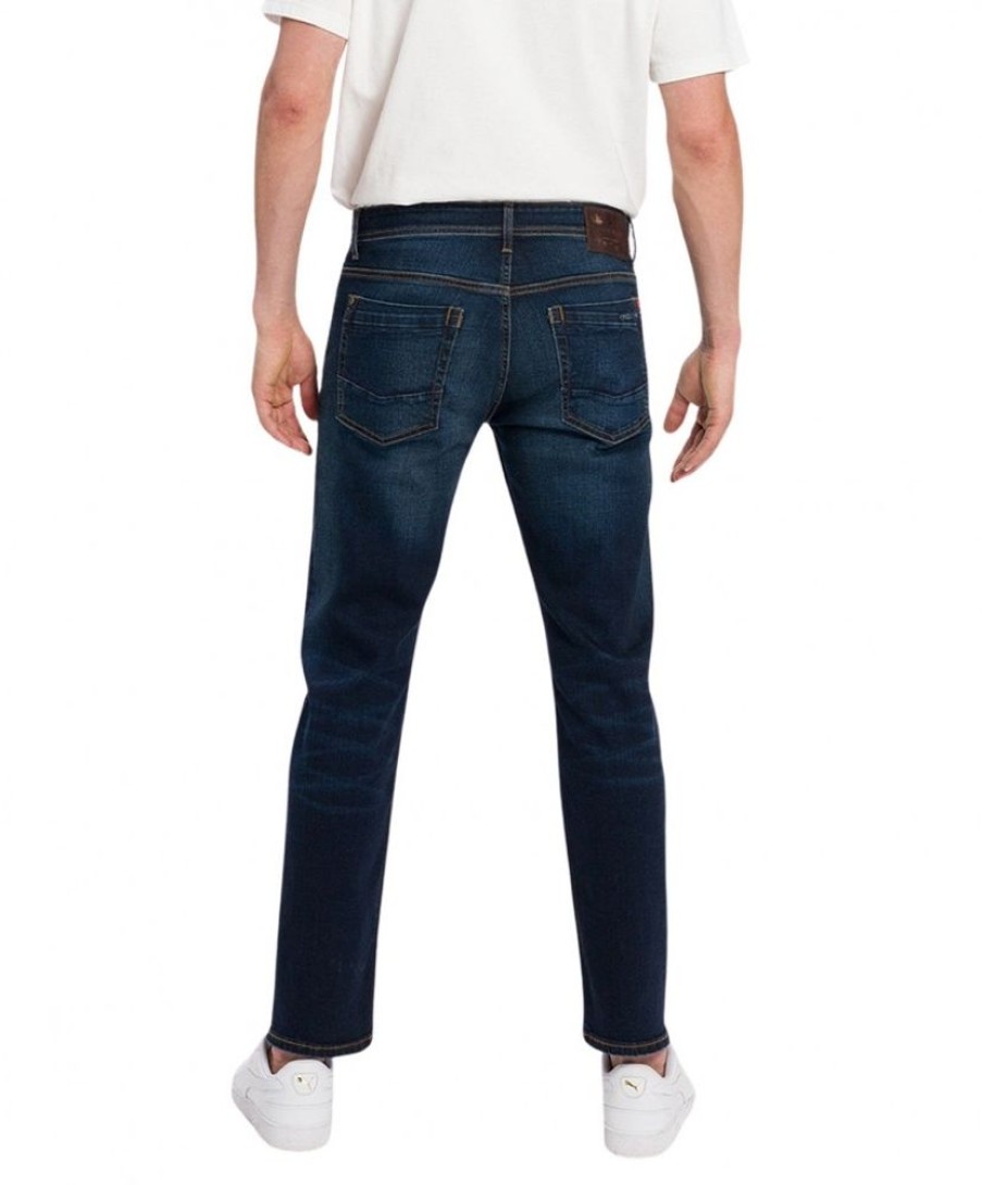 Herren Cross Tapered | Cross Jeans Antonio Im Relaxed Fit In Marineblau