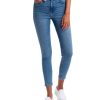 Damen Cross Skinny | Cross Jeans Mit Hohem Bund Judy In Mittelblau Mit Ankle Lange