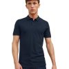 Herren Jack & Jones Shirts | Jack & Jones Poloshirt Basic Mit Slim Fit In Dunkelblau