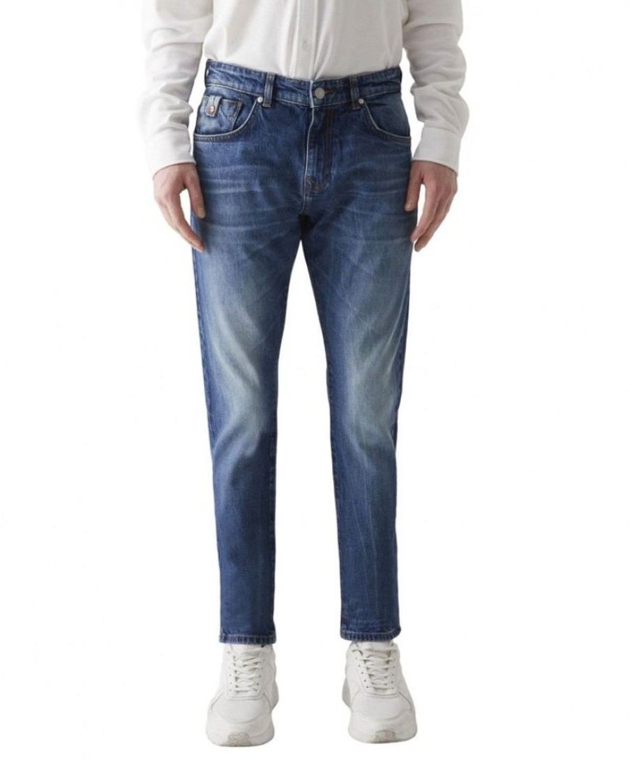 Herren LTB Slim Fit | Ltb Joshua Jeans Slim-Fit In Blauer Used Waschung