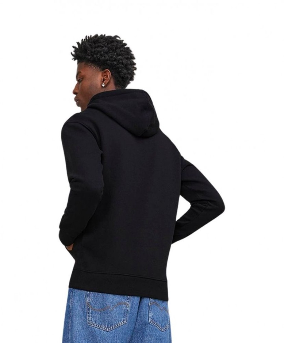 Herren Jack & Jones Pullover | Jack & Jones Hoodie Mit Bio-Baumwolle In Schwarz