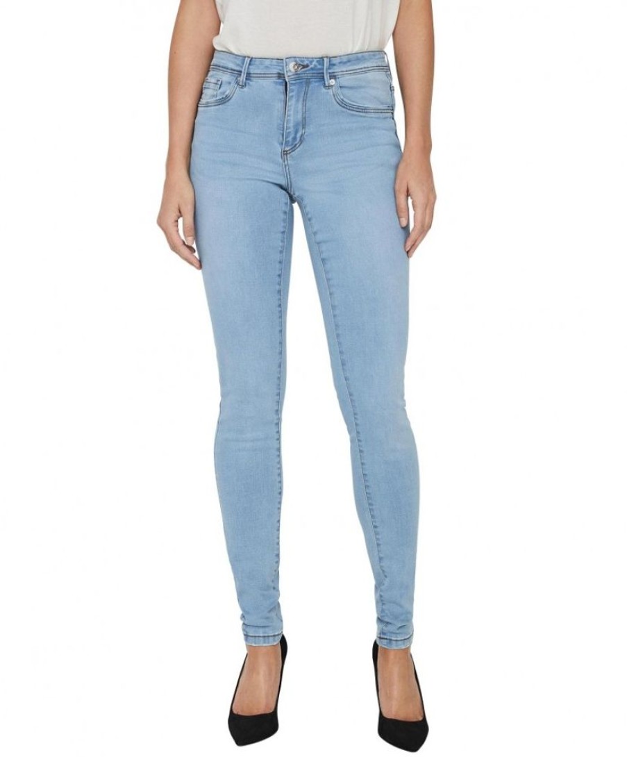 Damen Vero Moda Skinny | Vero Moda Tanya Jeans Skinny Fit In Hellblauer Waschung