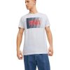 Herren Jack & Jones Shirts | Jack & Jones T-Shirt Corp Mit Front-Print In Weis