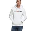 Herren Jack & Jones Pullover | Jack & Jones Hoodie Mit Logo In Weis Aus Sweatstoff