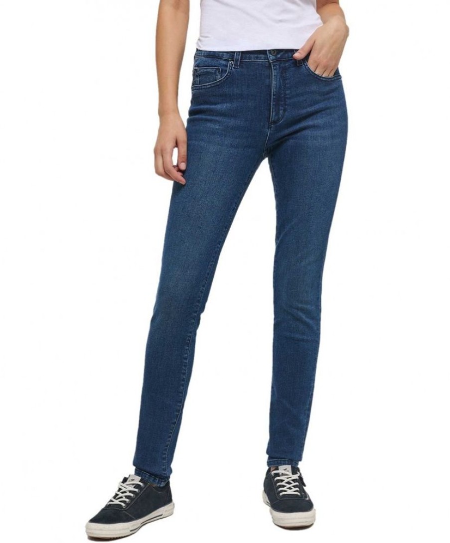 Damen Mustang Skinny | Mustang Shelby Skinny Jeans In Mittleren Blauton