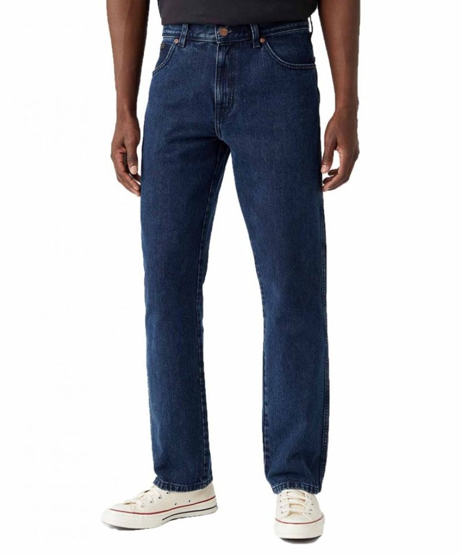 Herren Wrangler Regular Fit | Wrangler Jeans Original Fit Texas In Coalblue Stone