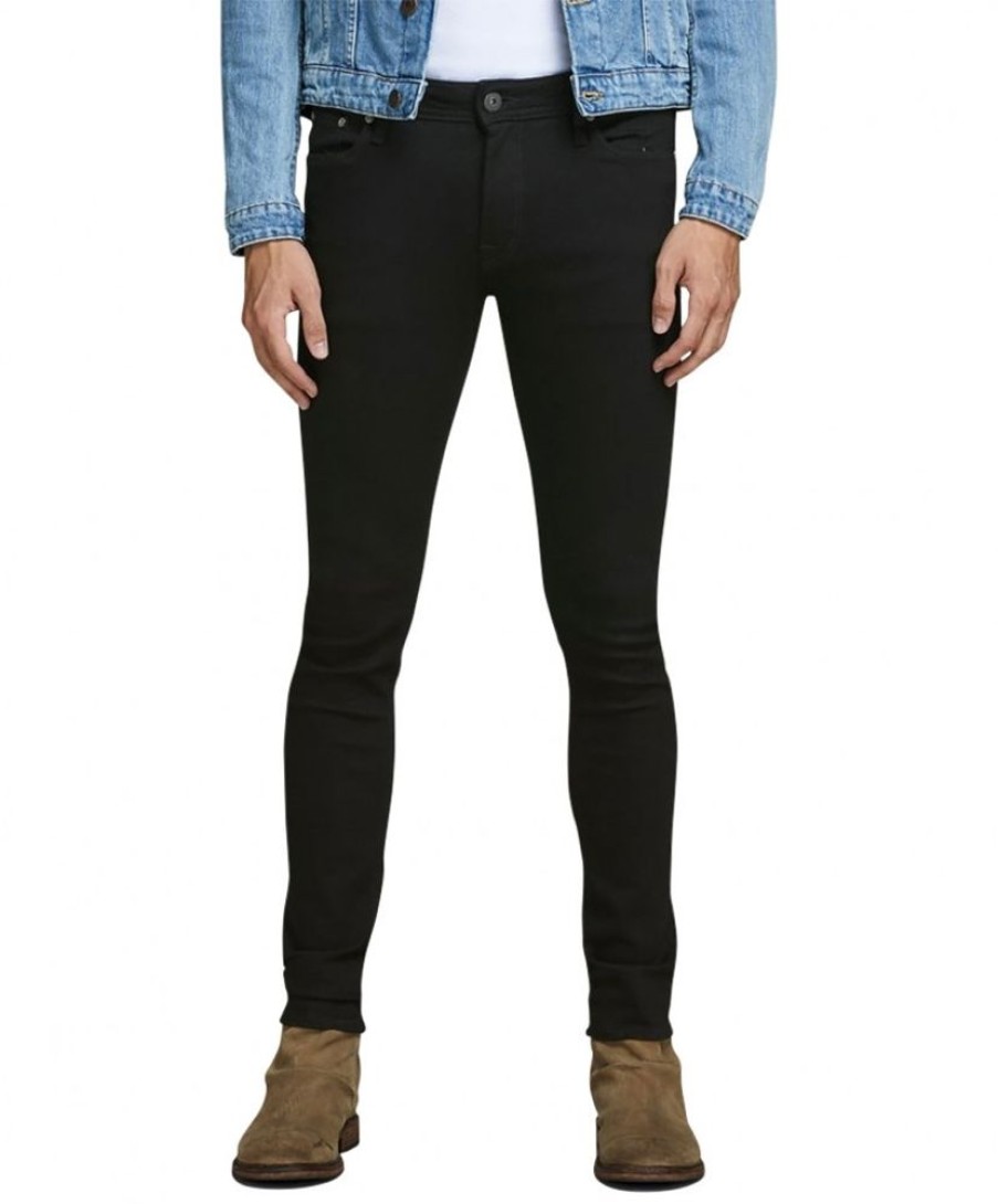 Herren Jack & Jones Skinny Fit | Jack & Jones Jeans Skinny Fit Liam In Black Denim