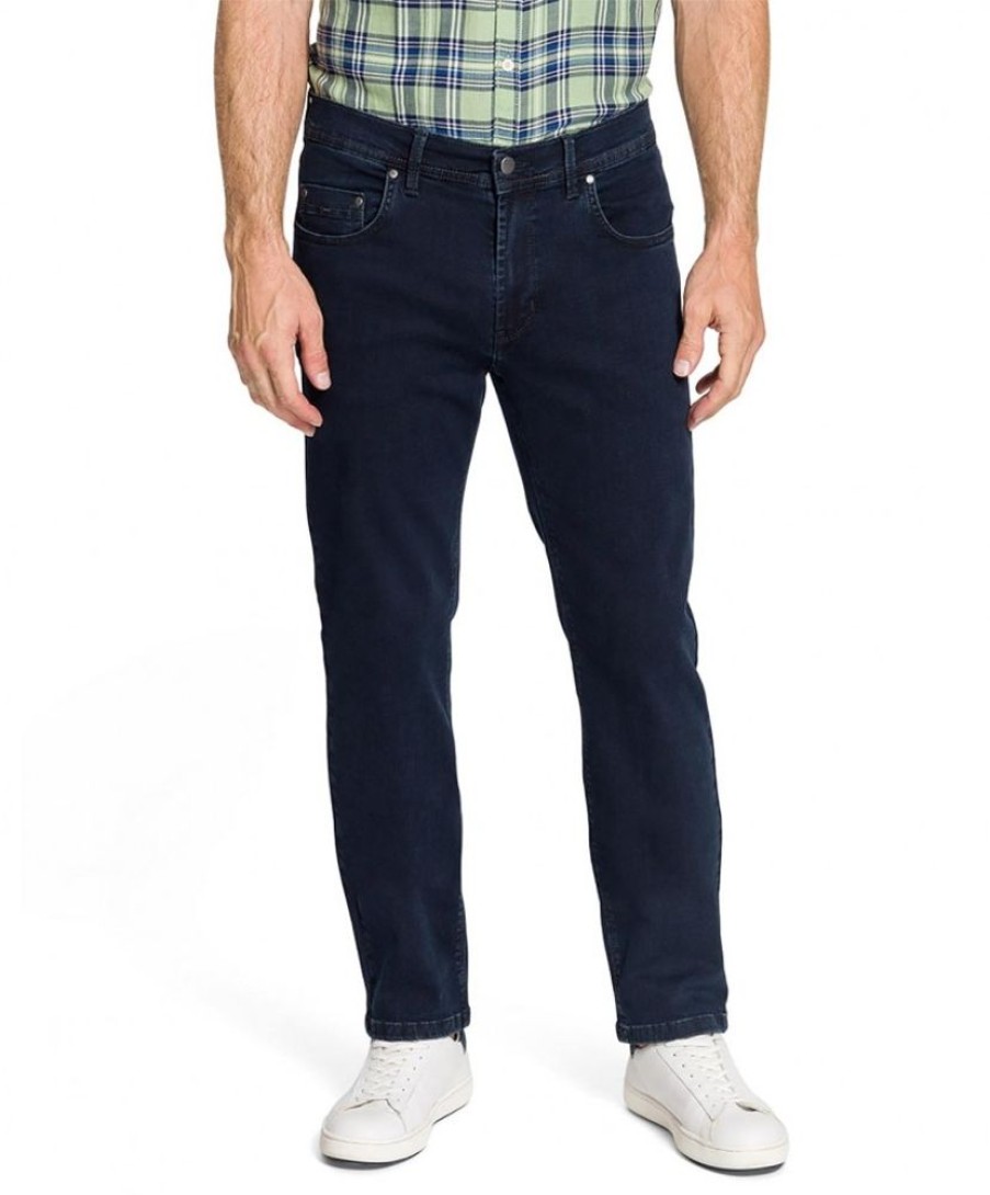 Herren Pioneer Regular Fit | Pioneer Megaflex Rando Jeans - Normaler Schnitt In Rinse