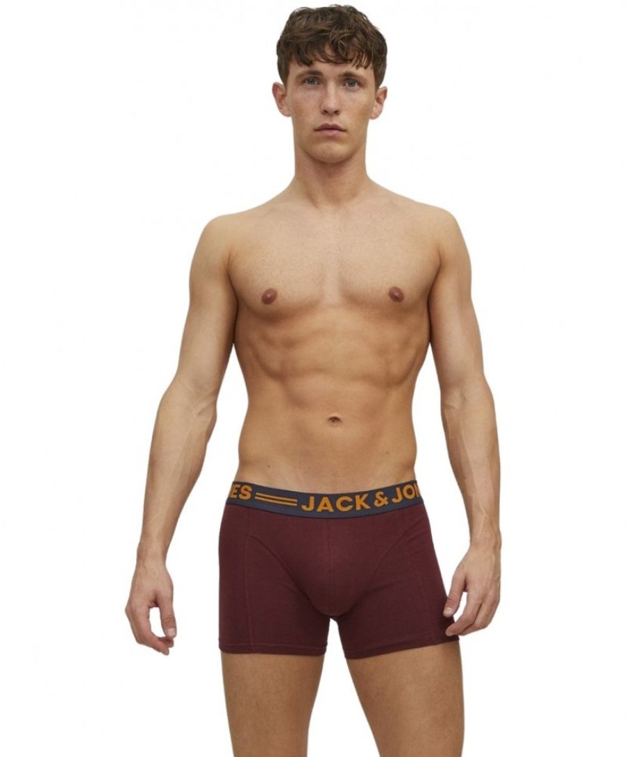 Herren Jack & Jones Unterwasche | Jack & Jones Boxershorts Lichfield Im 3Er Pack Mit Kontrastbund | Jeans-Meile.De