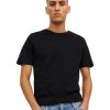 Herren Jack & Jones Shirts | Jack & Jones T-Shirt Aus Bio-Baumwolle In Schwarz