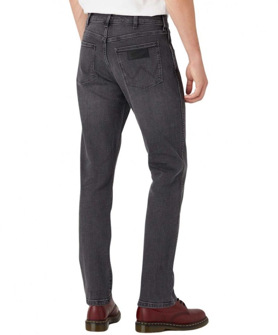 Herren Wrangler Tapered | Wrangler Larston Jeans Tapered In Dunkelgrau