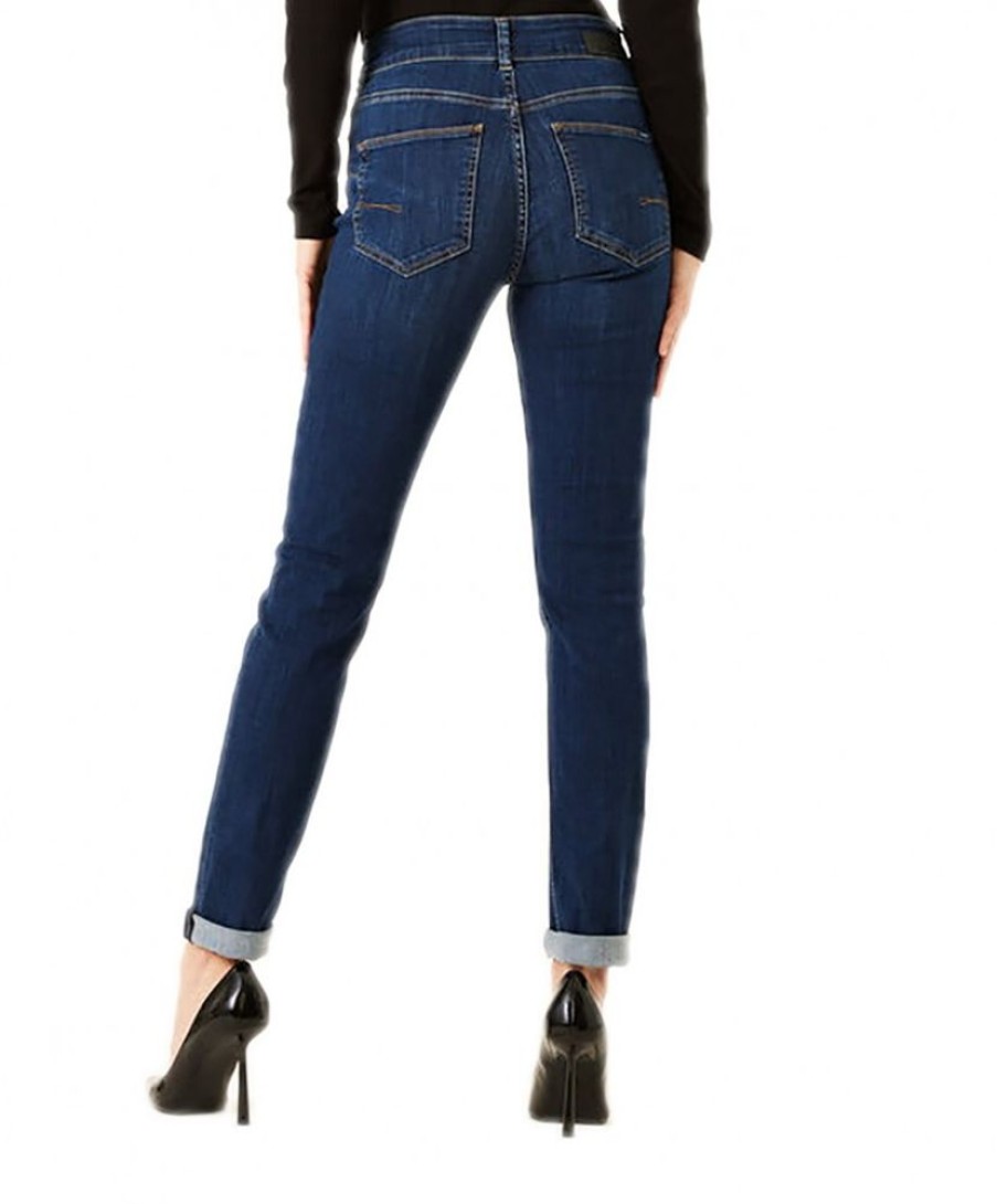 Damen Garcia Slim Fit | Garcia Jeans Slim Fit Curved Caro 285 In Blauem Dark Used