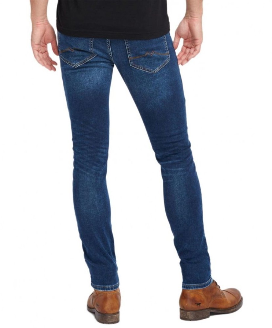 Herren Mustang Tapered | Mustang Herren Jeans Oregon Tapered Fit In Blue Dark