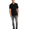 Herren Mustang Shirts | Mustang Herren Polohemd Aus Schwarzer Baumwolle