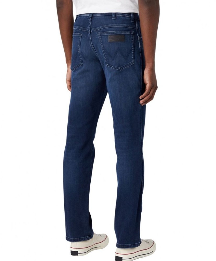 Herren Wrangler Stretch Jeans | Wrangler Texas Stretch Jeans In Dunkelblauem High-Stretch