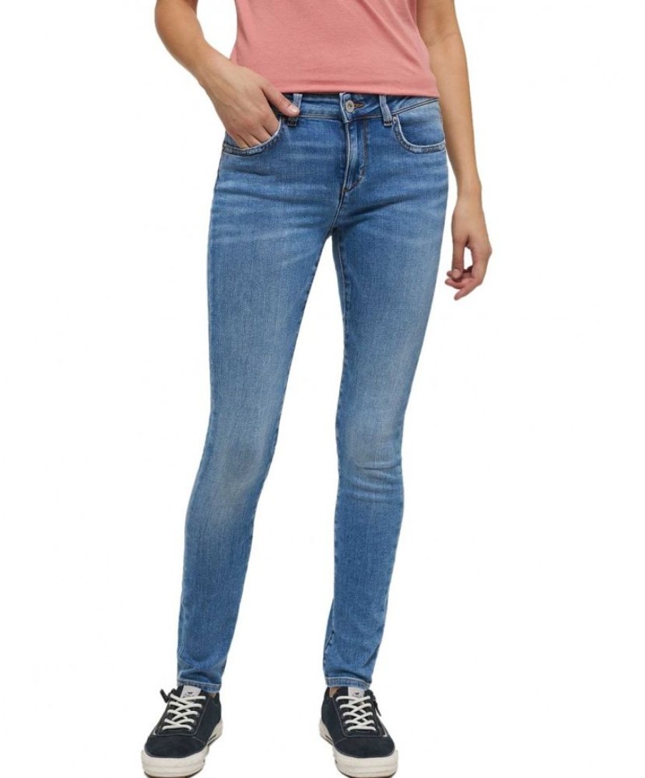 Damen Mustang Skinny | Mustang Quincy Skinny Fit Jeans In Hellblauer Waschung