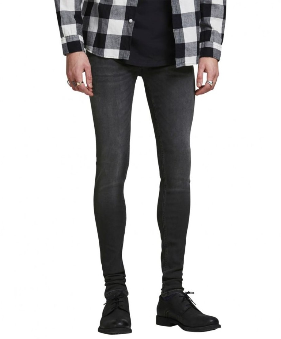 Herren Jack & Jones Skinny Fit | Jack & Jones Spray On Jeans Skinny Fit Tom In Dunkelgrau