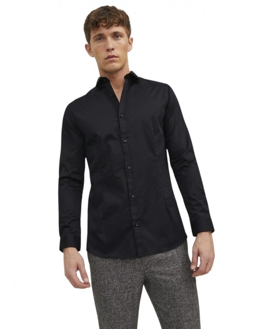 Herren Jack & Jones Hemden | Jack & Jones Business-Hemd Parma In Schwarz