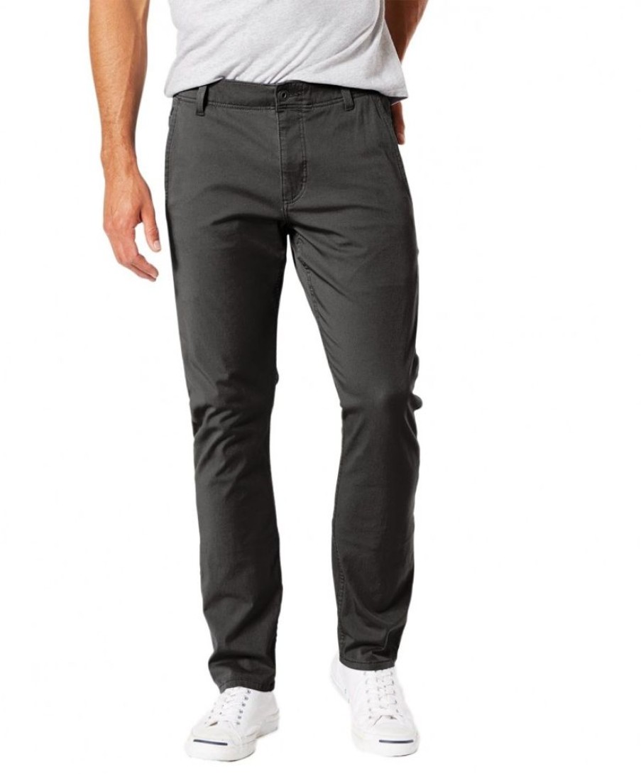 Herren Dockers Chinohosen | Dockers Alpha Skinny Chinohose In Verwaschenem Dunkelgrau