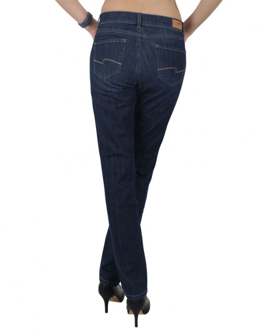 Damen Angels Straight Leg | Angels Cici Straight Jeans In Used Optik Mit Crinkle