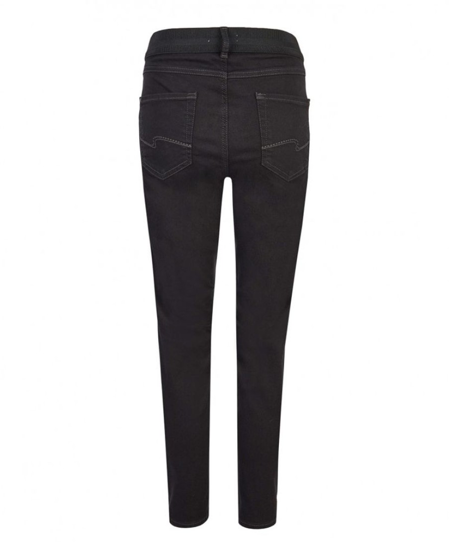 Damen Angels Slim Fit | Angels Jeans Ankle Ornella Sporty In Schwarz