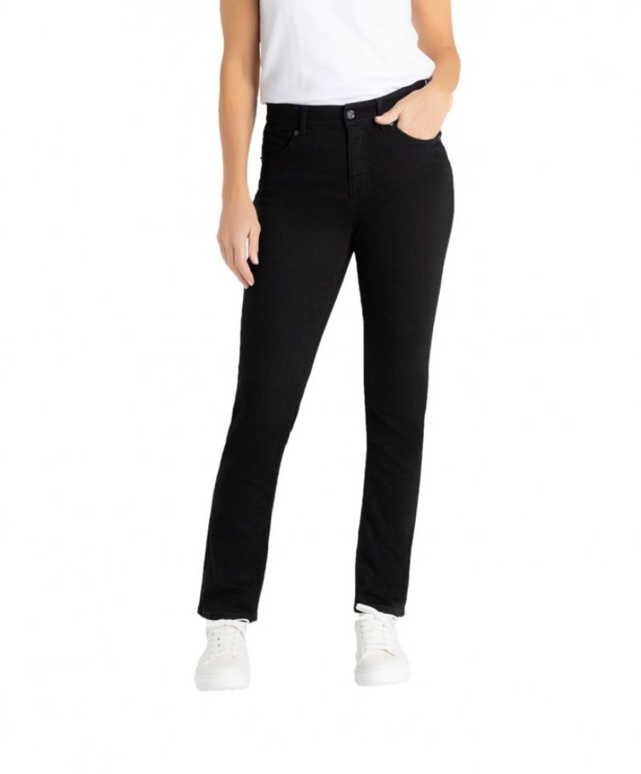 Damen MAC Regular | Mac Melanie Jeans Straight Leg Black Black