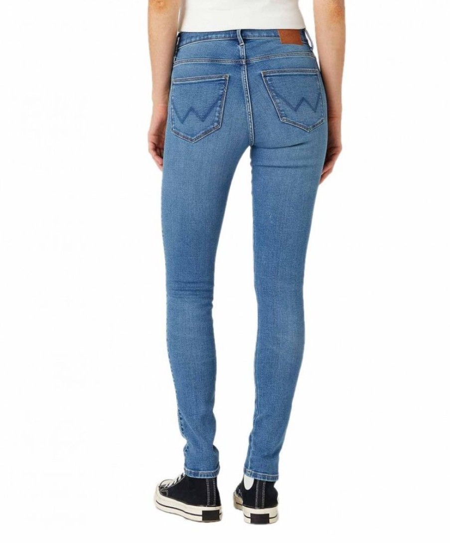 Damen Wrangler Skinny | Wrangler High Rise Skinny Jeans In Heller Dorothy Waschung