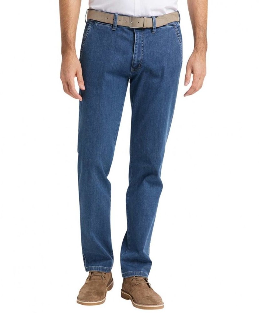 Herren Pioneer Chinohosen | Pioneer Megaflex Chino Hose Robert In Stonewash