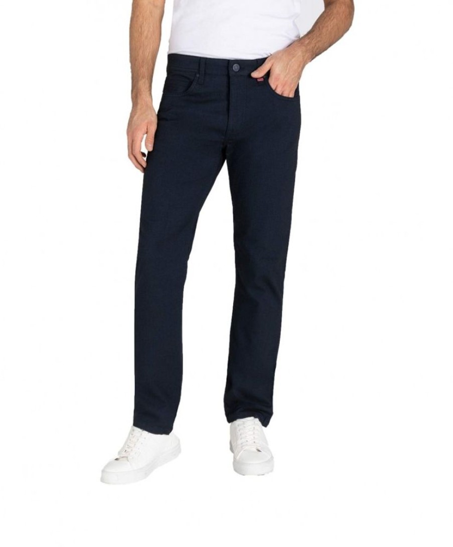 Herren MAC Stoffhosen | Mac Arne Hose Mit Structure Flex In Dunkelblau | Jeans-Meile.De