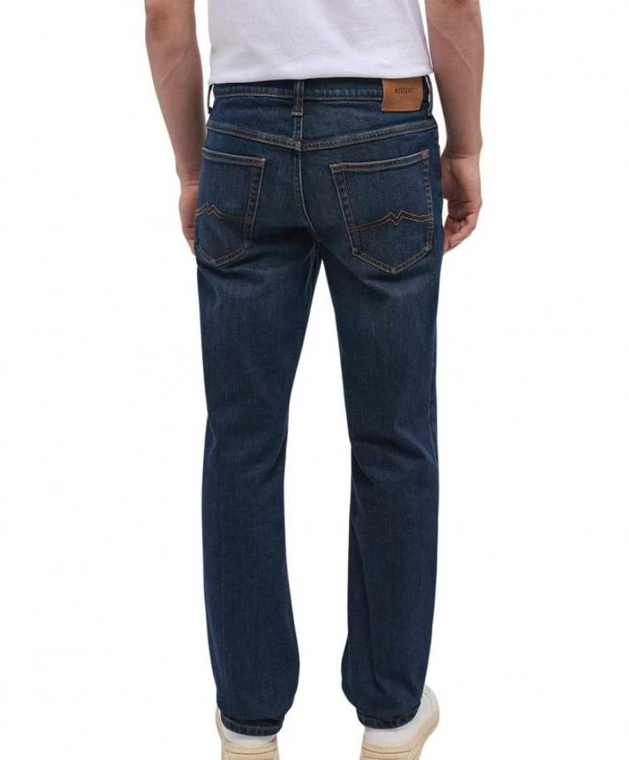 Herren Mustang Straight Leg | Mustang Tramper Straight Jeans In Dunkler Waschung