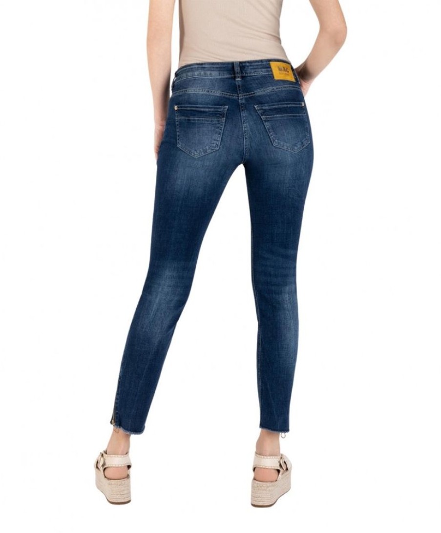 Damen MAC Slim Fit | Mac Jeans Rich Slim Chic Aus Mittelblauen Tencel Stretch