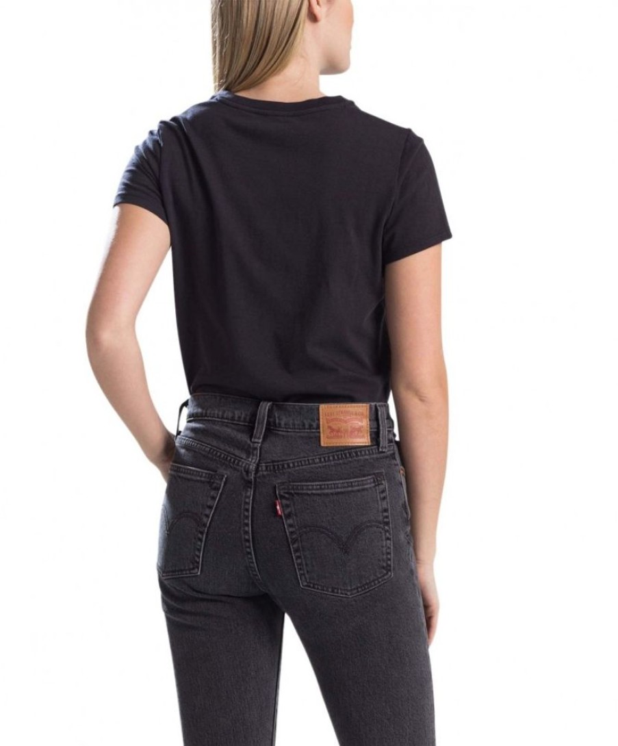 Damen Levis Shirts | Levi'S T-Shirt In Schwarz Mit Kleinem Marken-Logo