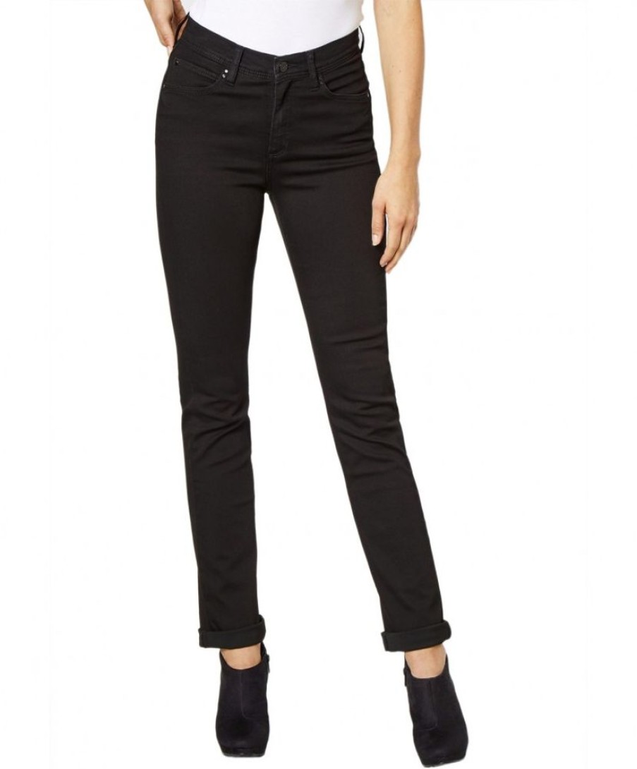 Damen Paddocks Regular | Paddocks Kate - Straight Leg Jeans In Schwarz