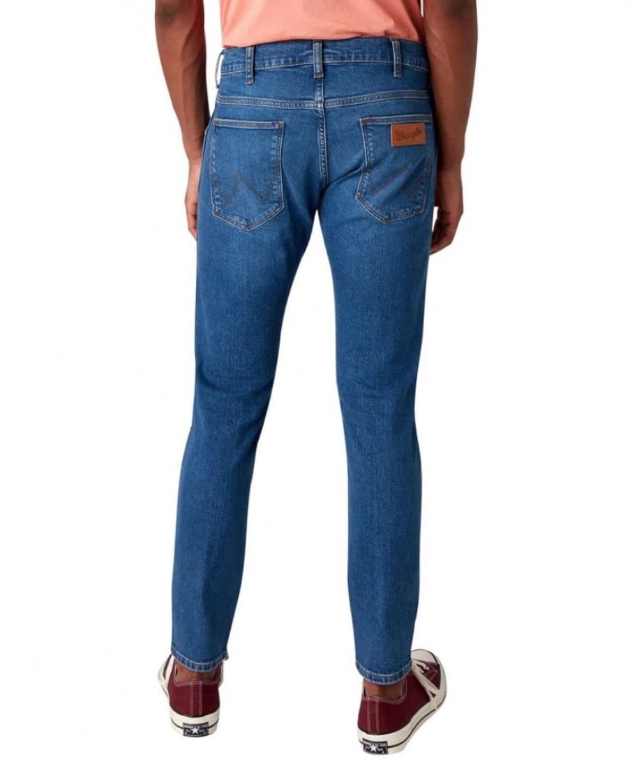 Herren Wrangler Skinny Fit | Wrangler Herren Jeans Skinny Fit Bryson In Blauem Game On