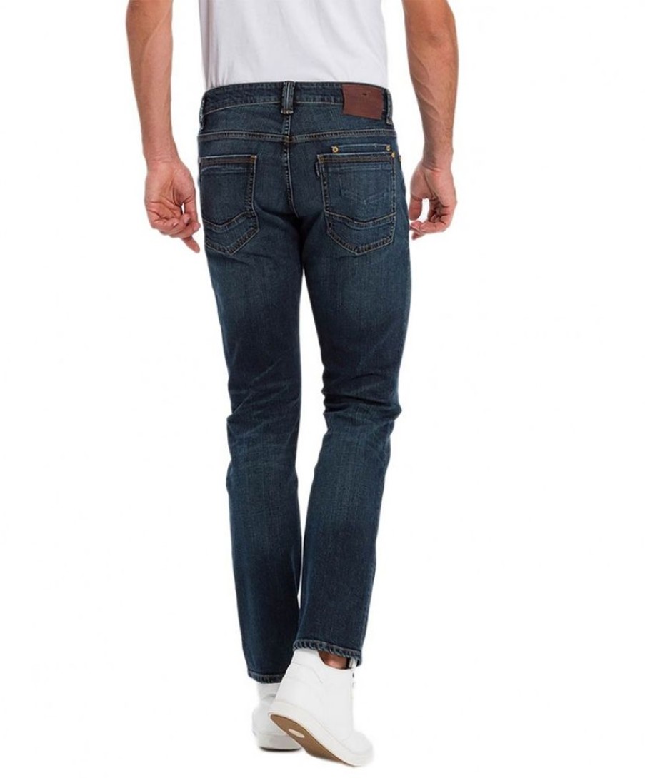 Herren Cross Regular Fit | Cross Herren Jeans Dylan In Dirty Blue Used