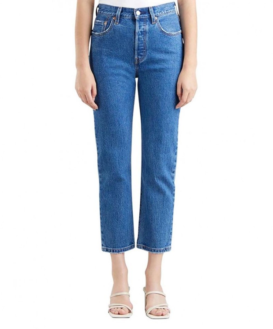 Damen Levis Regular | Levi'S Jeans ⅞ Crop 501 In Blauem Stonewash