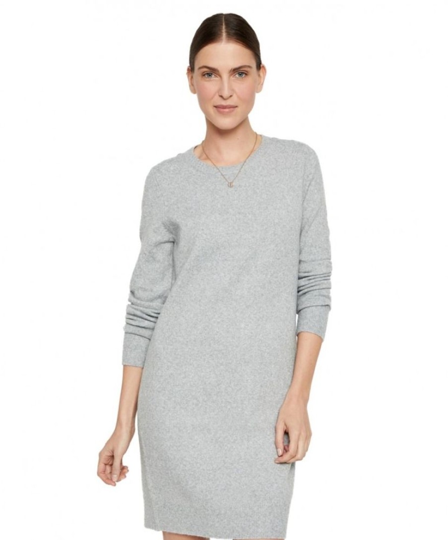 Damen Vero Moda Kleider | Vero Moda Langarm Strickkleid Doffy In Hellgau