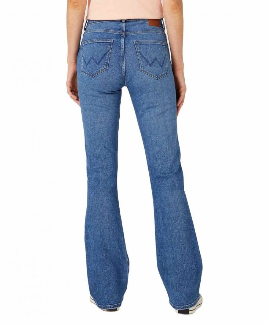 Damen Wrangler Bootcut | Wrangler Jeans Bootcut Body Bespoke In Mittelblauem Raven