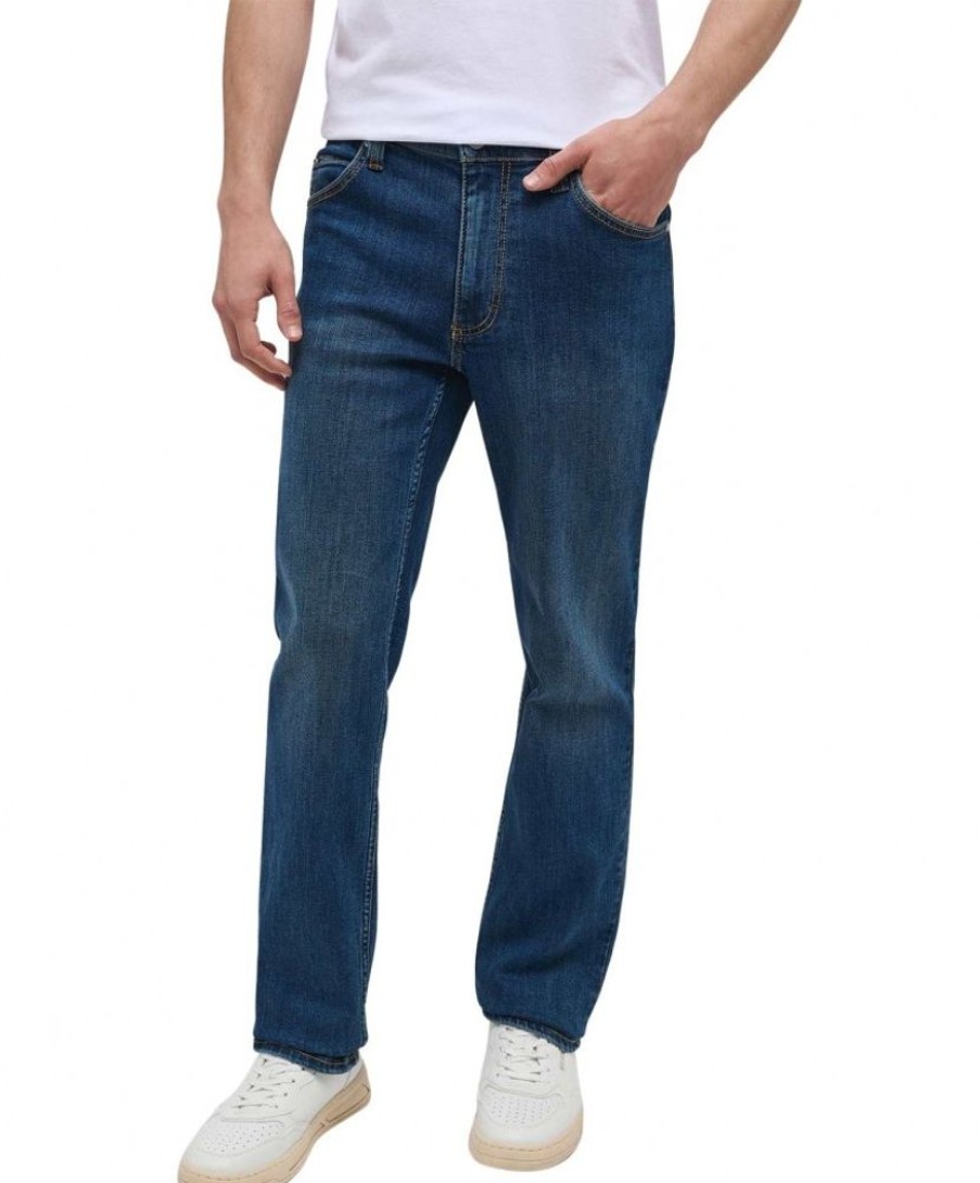 Herren Mustang Straight Leg | Mustang Tramper Straight Jeans In Stonewash