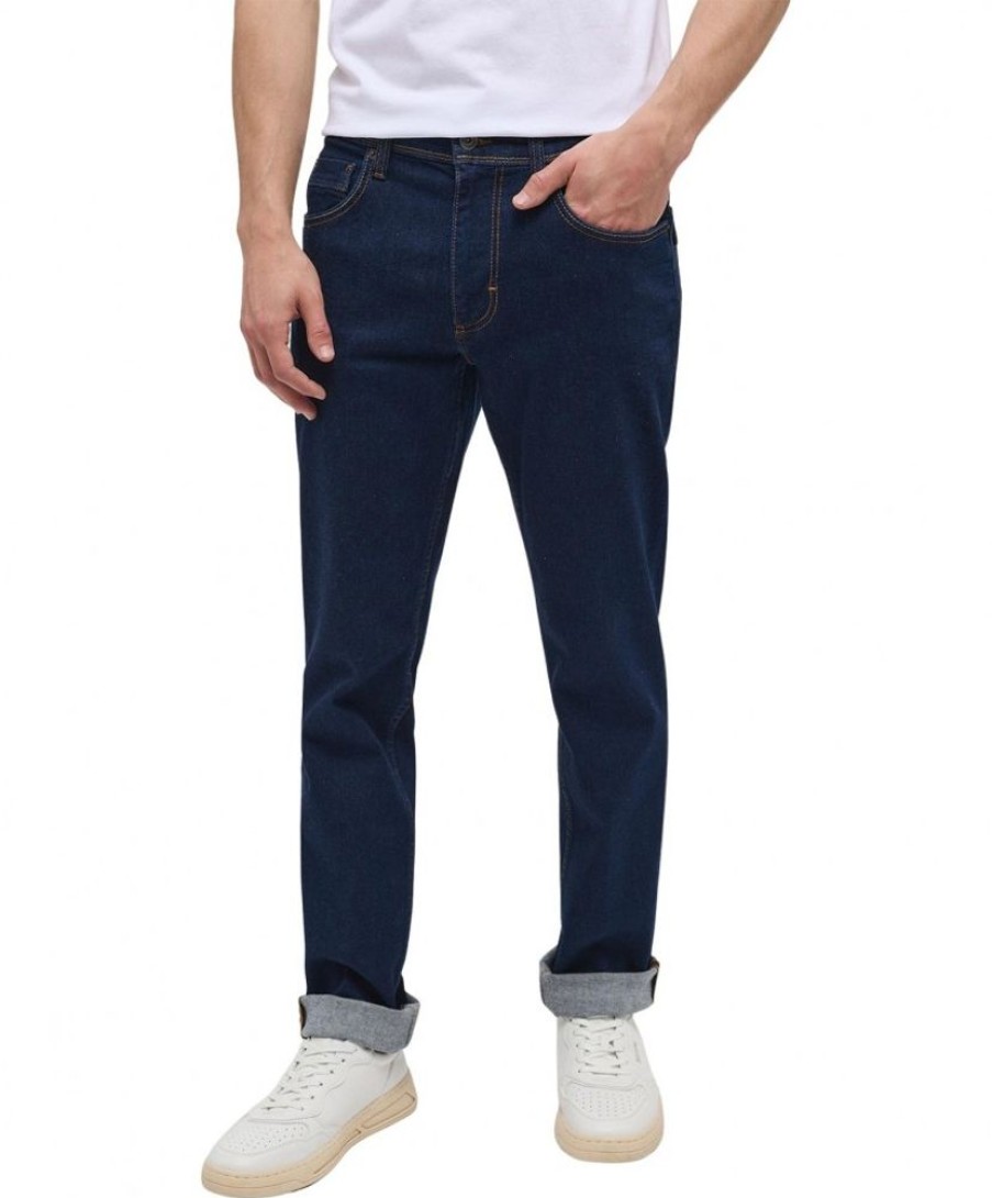 Herren Mustang Straight Leg | Mustang Washington Jeans Straight Fit In Rinsewash