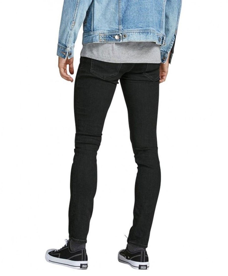 Herren Jack & Jones Skinny Fit | Jack & Jones Jeans Skinny Fit Liam In Schwarzem Black Denim