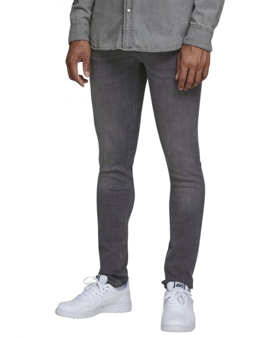 Herren Jack & Jones Skinny Fit | Jack & Jones Jeans Skinny Fit Liam Aus Grauen Grey Denim