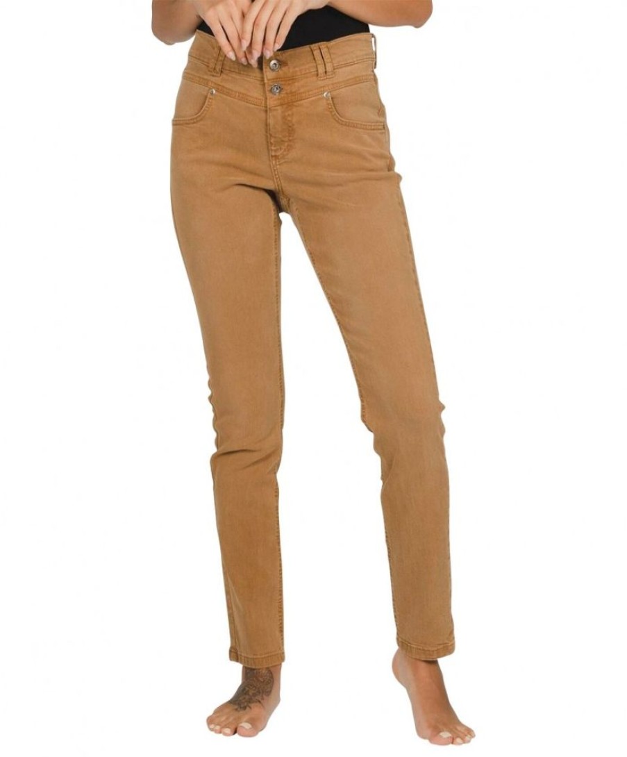 Damen Angels Skinny | Angels Jeans Skinny Button In Dark Camel Used