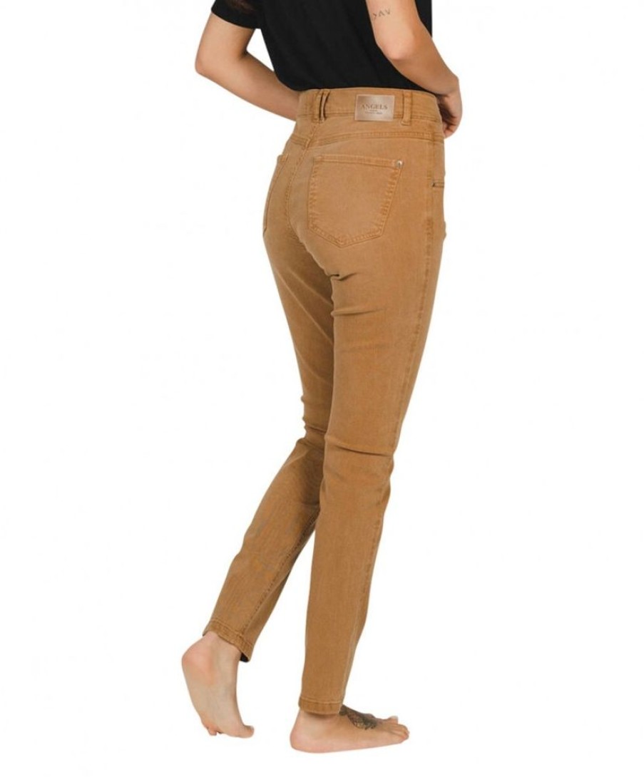 Damen Angels Skinny | Angels Jeans Skinny Button In Dark Camel Used