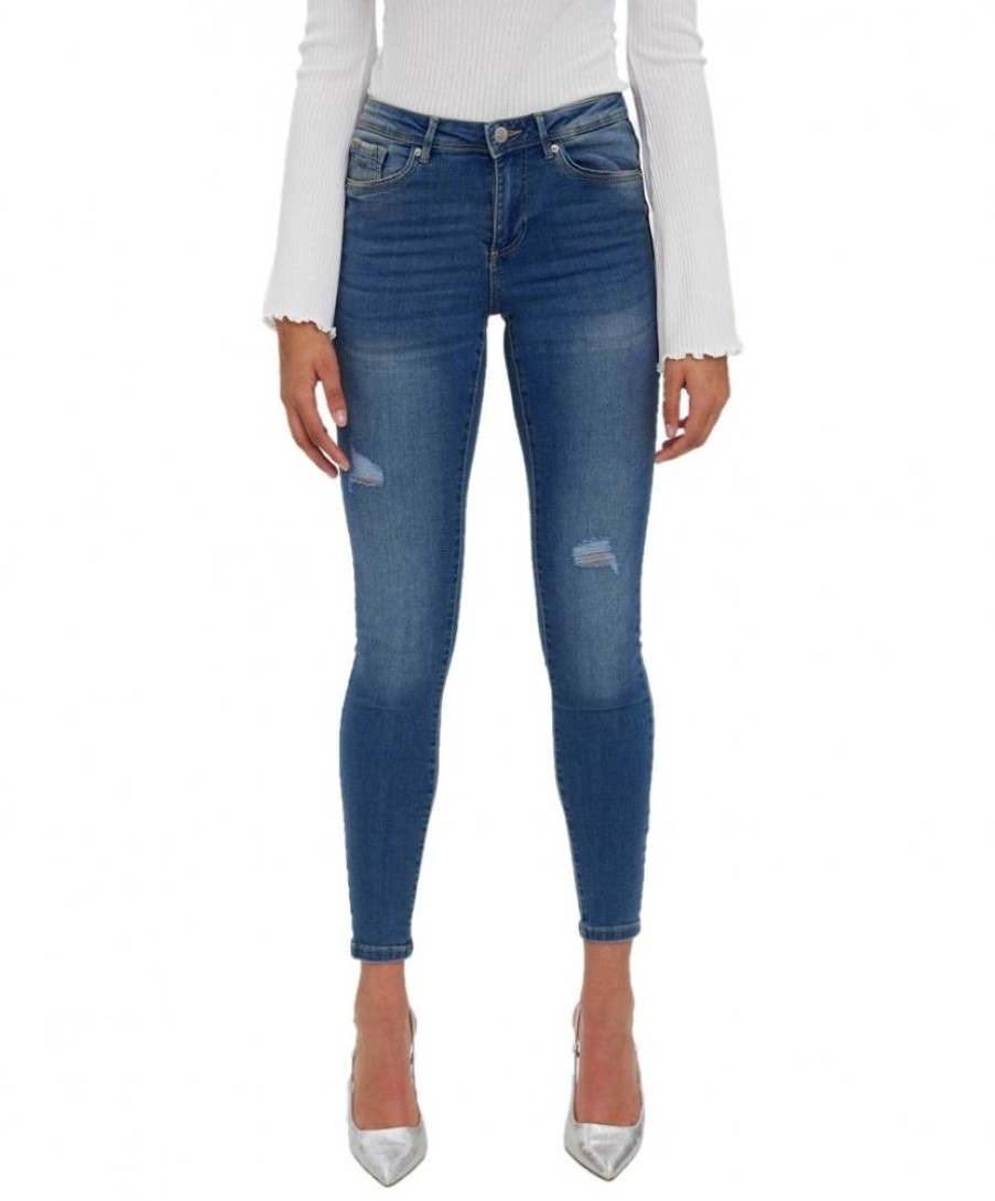 Damen Vero Moda Skinny | Vero Moda Jeans Skinny Tanya Mit Destroyed-Elementen