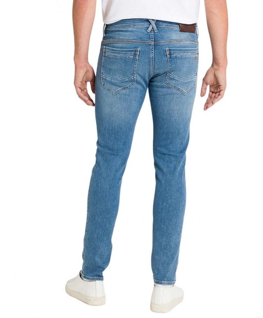 Herren Cross Tapered | Cross Jeans Jimi Aus Sweat Denim In Verwaschen Blau