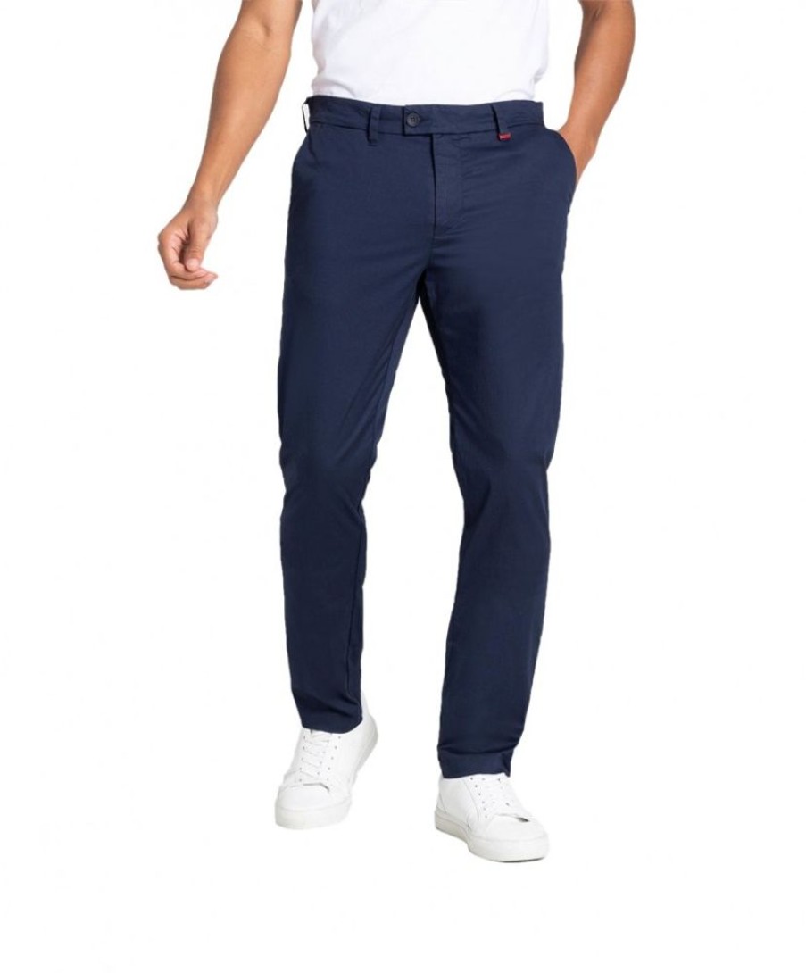 Herren MAC Chinohosen | Mac Lennox Chino Hose In Blauem Nautic Blue