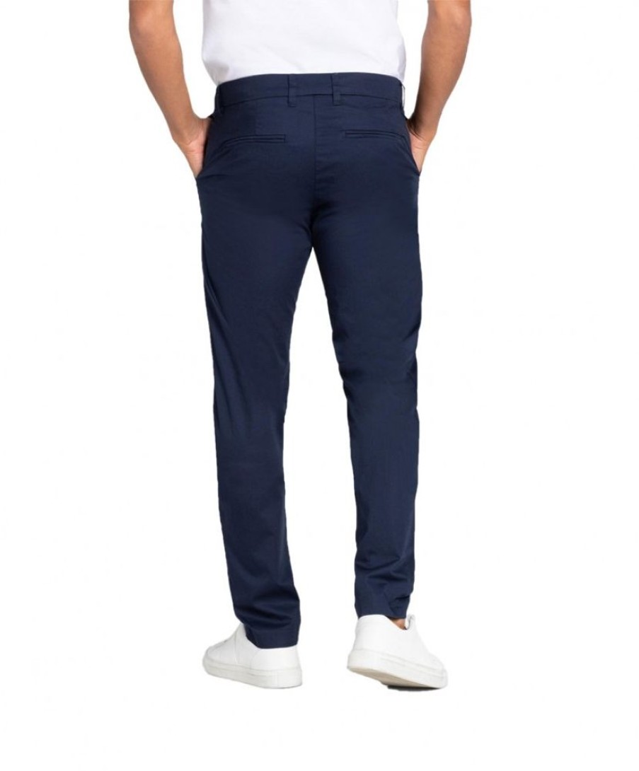 Herren MAC Chinohosen | Mac Lennox Chino Hose In Blauem Nautic Blue